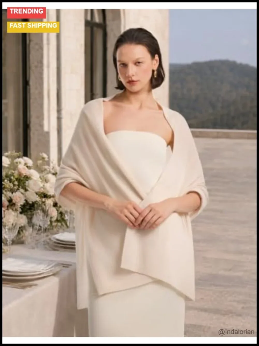 Wool Cashmere Shawl Wrap for Evening Dress Wedding Pashmina Travel Blanket Gift